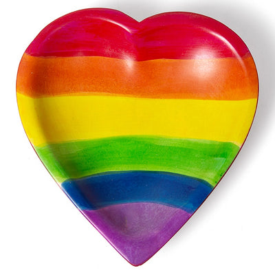 Trade Aid Rainbow Heart Dish  11.05.31