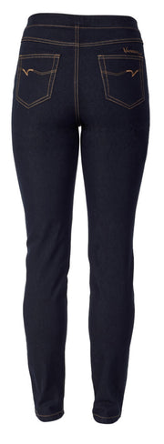 Vassalli Pull On Jeans With Contrast Stitching  230CS