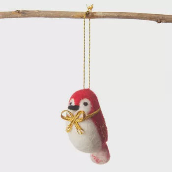 Trade Aid Red Felt Bird Hanging Decoration 119