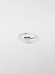 Some Sterling Silver Flat Heart Ring 806