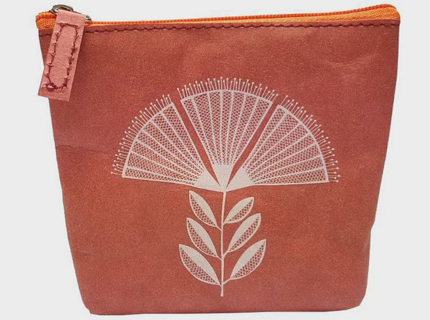 Jo Luping Design - Pohutukawa On Red - Coin Purse 01