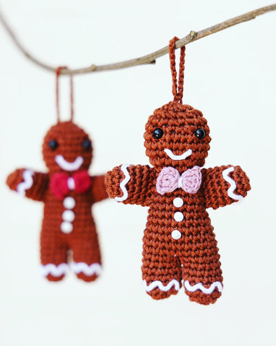 Above Rubies Gingerbread Man Decoration With Bow Tie