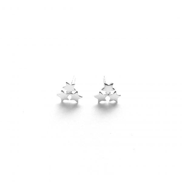 Some Sterling Silver Triple Star Stud 785