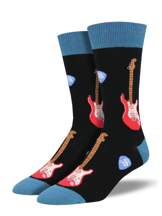 Socksmith Mens Sock Electric Guitars 1692 - Black