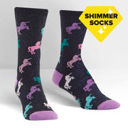 Sock it to Me Women’s Crew Socks Keep Prancing 1229