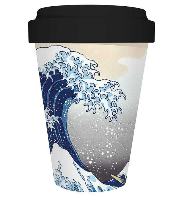 Museums and Galleries Hokusai Wave Bamboo Travel Mug