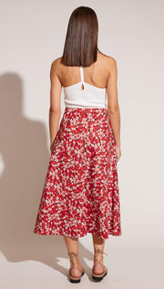 Staple the Label Alina Skirt in Red Multi 22006432