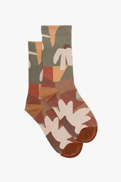 Antler Organic Floral Socks