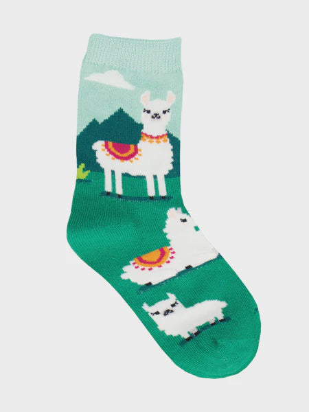 Socksmith Yo Llama Mint Kids Socks