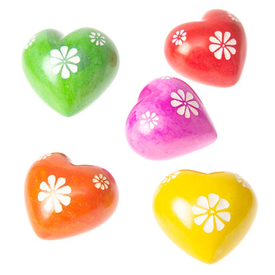 Trade Aid Stone Hearts With Flowers 12