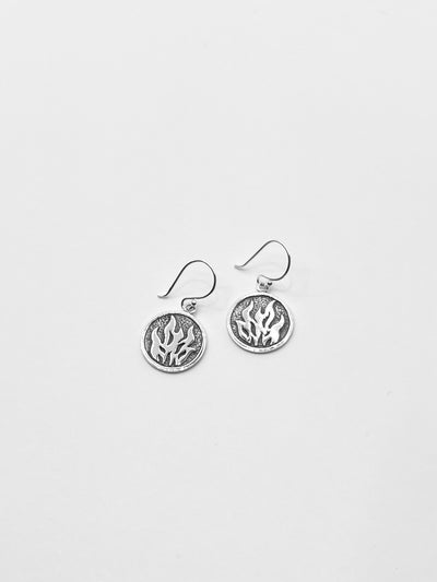 Some Sterling Silver Fire Disc Earrings 463