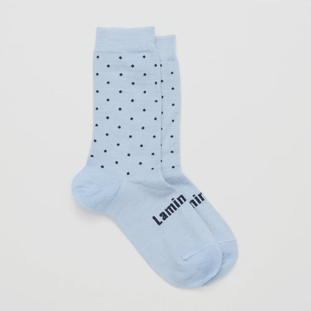 Lamington Merino Wool Crew Socks | Woman + Man | Cornflower