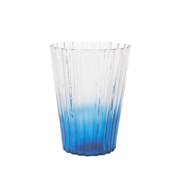 Trade Aid Blue Ombré Glass Vase 8803 PICK UP ONLY
