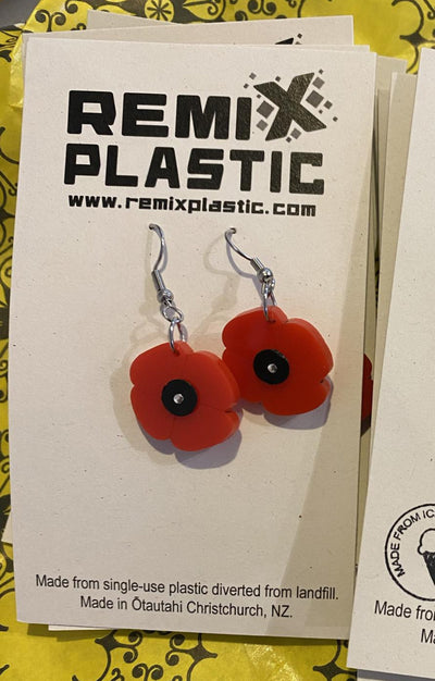 Remix Plastic Poppy Earrings
