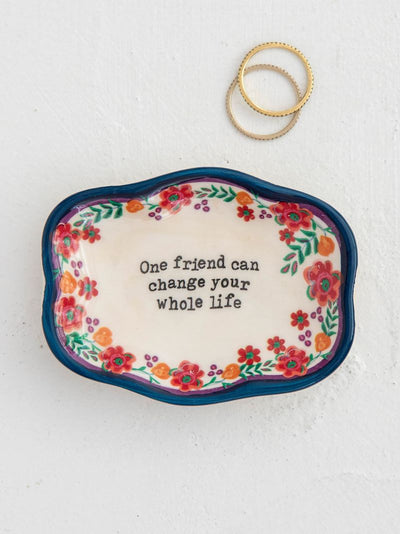 Natural Life 'One Friend' Artisan Trinket Jewellery Dish 227