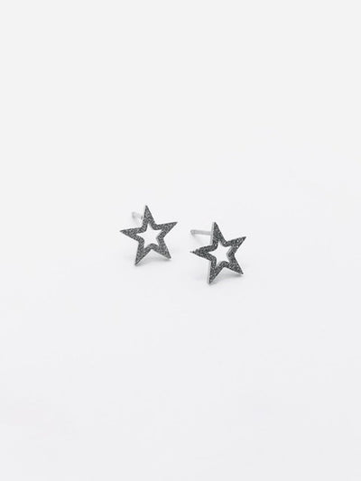 Some Stainless Steel Stud Earrings 567 Open Glitter Stars