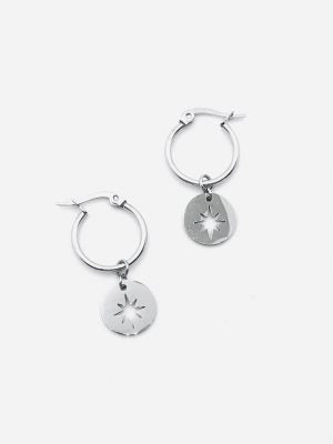 Some Sleeper Earrings with Star Disc 018