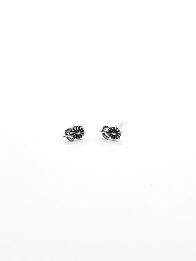 Some Sterling Silver Flower with Stem Stud Earrings 553