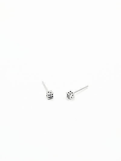 Some Sterling Silver Dice Stud Earrings 556