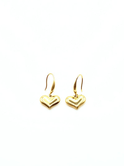 Some Gold heart hook earrings 586