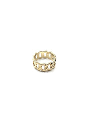 Some 18k gold link chain Ring 283