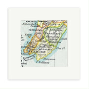 100% New Zealand Vintage Map Print