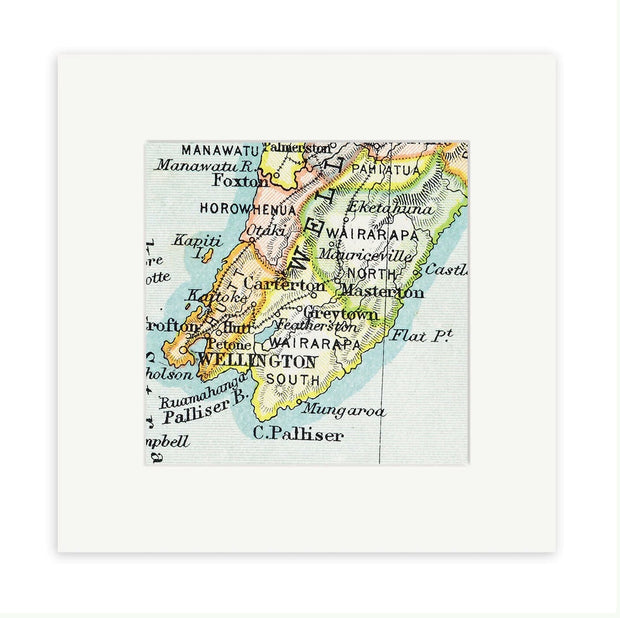 100% New Zealand Vintage Map Print