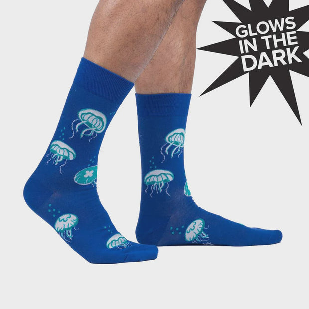 Sock It To Me 549 Nice To Sea You Glow In The Dark Men's/Larger Size Crew Sock