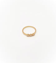 Some 18K Gold Tois Zircone Cubique Ring 286