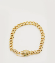 Stella And Gemma Snake Head Chain Bracelet In Gold 5587