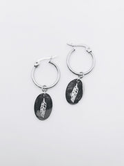 Some   Feather Disc Earrings EE 270