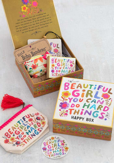 Happy Gift Box Empty Beautiful Girl 016