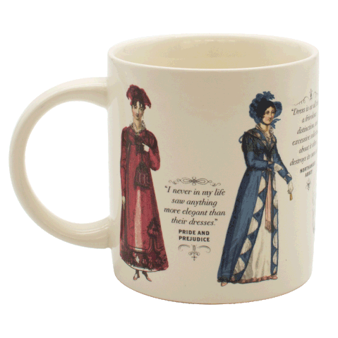 The Unemployed Philosophers Guild Jane Austen's Regency Finery Disappearing Mug  5690
