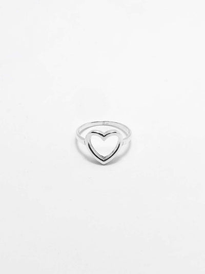 Some Sterling Silver Silhouette Heart Ring 179