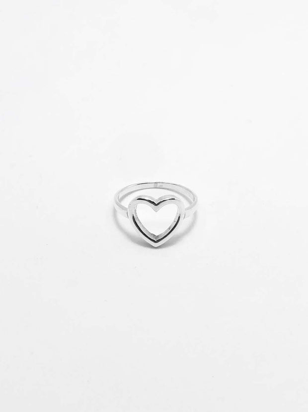 Some Sterling Silver Silhouette Heart Ring 179