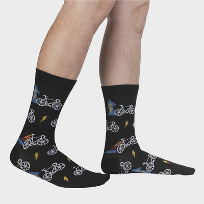 Sock It To Me Fully Charged  Men's/Larger Size Crew Socks