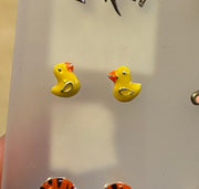 Some Sterling Silver Sweet Duck Earrings 868