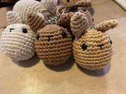 Above Rubies  Crochet Micro Bunny keyring