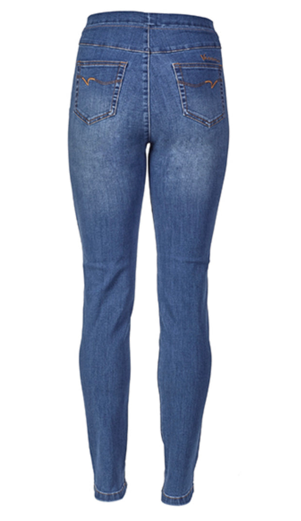 Vassalli Pull On Jeans in New Blue 230