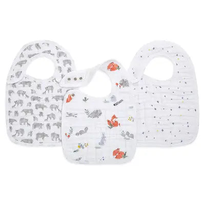 Aden and Anais 3 pack muslin snap bibs