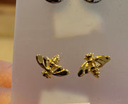 Some Sterling Silver Gold Plated Bee Stud 240