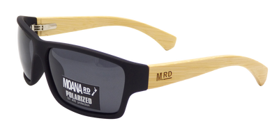 Moana Road Tradies Sunglasses Black with Wood Arms 3751