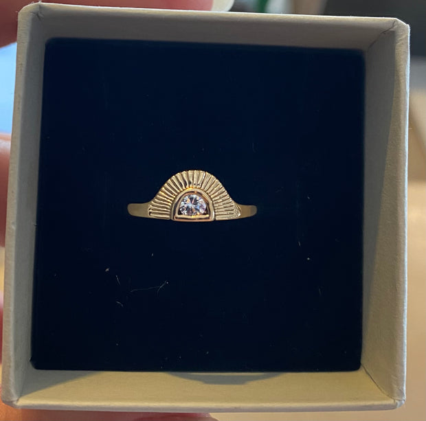 Some 18k Gold Plated Semi Sun Ring 204