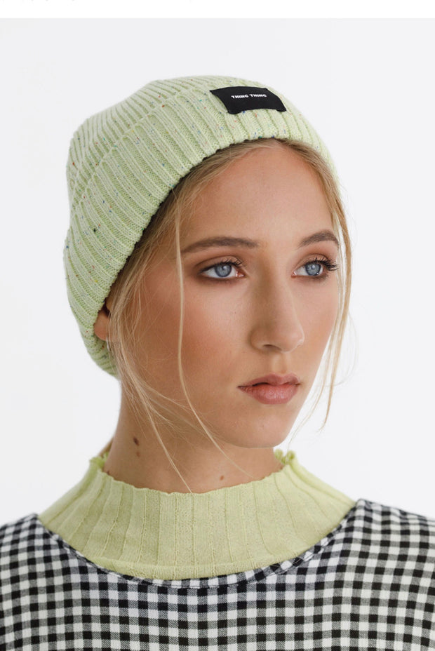 Thing Thing Speckle Beanie - Lime One Size 9004 03