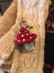 Above Rubies Crochet Toadstool Key Chain 10
