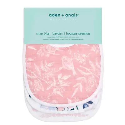 Aden and Anais 3 pack muslin snap bibs