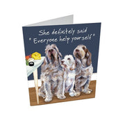 Little Dog Laughed Mini Card