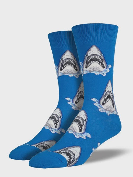 Socksmith Mens Shark Attack Socks Blue 361