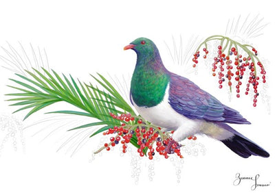 Image Vault New Zealand Wood Pigeon & Nikau nc676 Card
