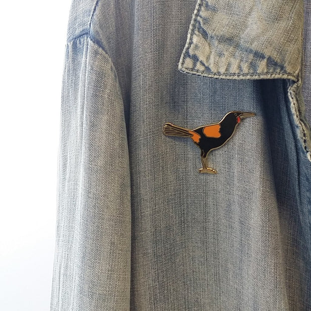 Natty  Tīeke Saddleback Enamel Pin E07
